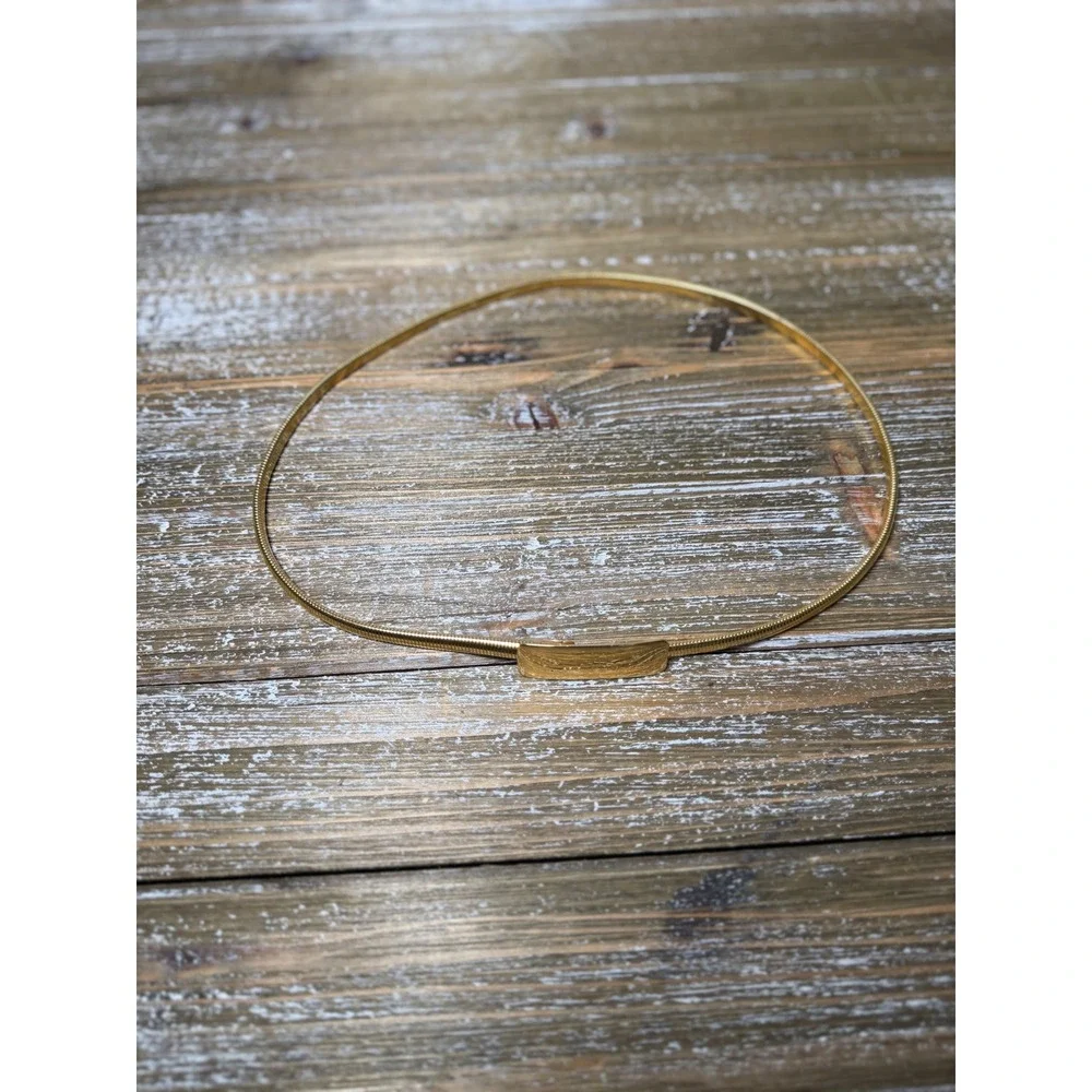 Vintage Gold Snake Chain Belt 90s Minimalist Metallic Skinny Waist Belt 26 Inch